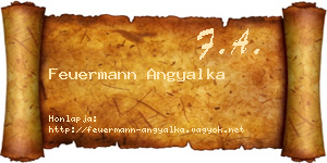 Feuermann Angyalka névjegykártya